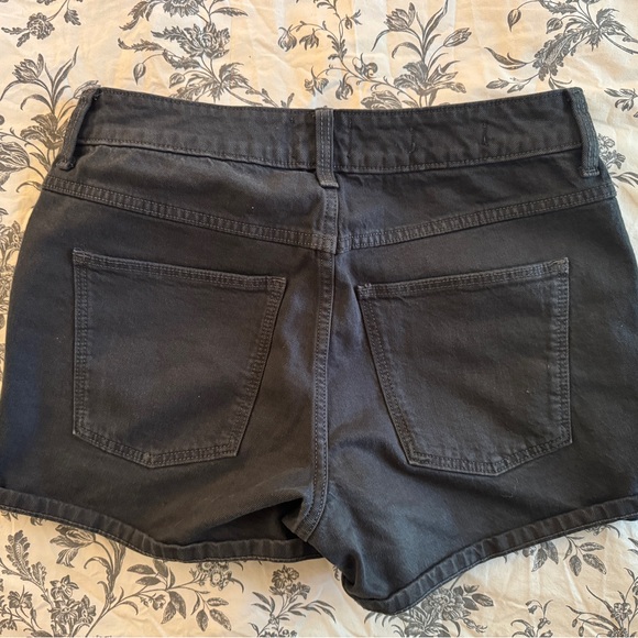 Black Denim Shorts - Picture 2 of 4